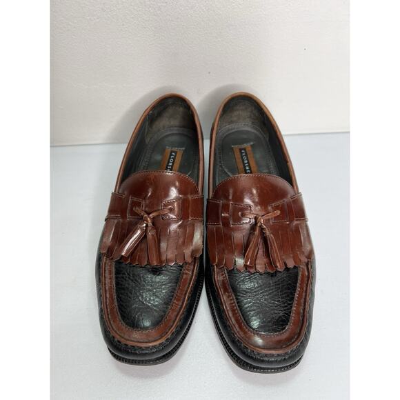 Florsheim Leather Tassel Loafer Two Tone Brown Black Men’s Size 8D main image 8
